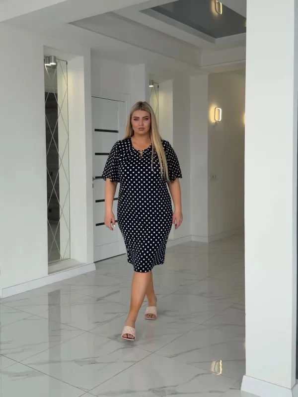 Rochie, tricot-ulei + șifon